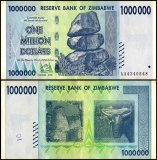 Zimbabwe 1 Million Dollars Banknote, 2008, P-77, Damaged