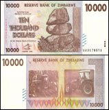 Zimbabwe 10,000 Dollars Banknote, 2008, P-72, UNC
