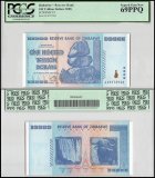 Zimbabwe 100 Trillion Dollars Banknote, 2008, P-91, PCGS 69