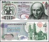 Mexico 10 Pesos Banknote, 1977, P-63i.4, UNC, Series 1FB