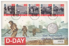 13.5 gram 1994 50th Annv of D-Day .925 Silver Proof Coin FDC - Royal Mint