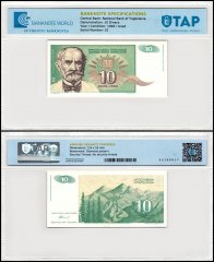 Yugoslavia 10 Dinara Banknote, 1994, P-138, Used, TAP Authenticated