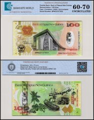 Papua New Guinea 100 Kina Banknote, 2008, P-37, UNC, Commemorative, TAP 60-70 Authenticated
