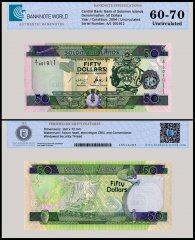 Solomon Islands 50 Dollars Banknote, 2004, P-29a, UNC, TAP 60 - 70 Authenticated