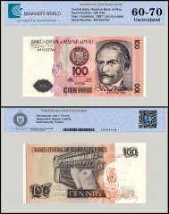 Peru 100 Intis Banknote, 1987, P-133, UNC, TAP 60-70 Authenticated