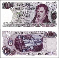 Argentina 10 Pesos Banknote, 1973-1976 ND, P-295a.3, UNC