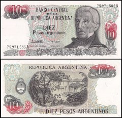 Argentina 10 Pesos Banknote, 1983, P-313, UNC