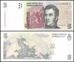 Argentina 5 Pesos Banknote, 2003, P-353, UNC