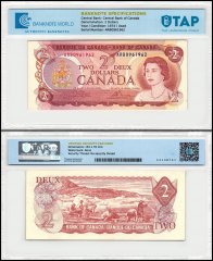 Canada 2 Dollars Banknote, 1974, P-86b, Used, TAP Authenticated