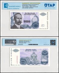 Banconota Croazia 1 Miliardo Di Dinara 1993 &ndash; Knin, P-R17, Fior Di Stampa (UNC)