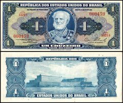 Brazil 1 Cruzeiro Banknote, 1954-1958 ND, P-150, Used