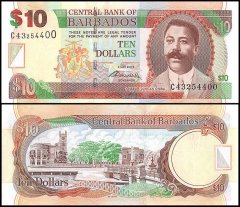Barbados 10 Dollars Banknote, 2012, P-68c, UNC