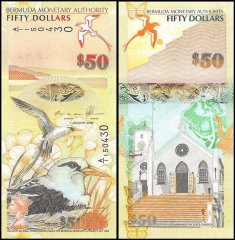 Bermuda 50 Dollars Banknote, 2009, P-61A, UNC