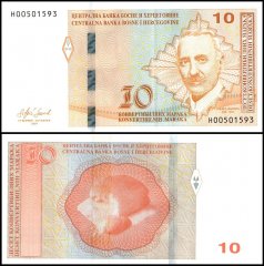 Bosnia & Herzegovina 10 Convertible Maraka Banknote, 2019, P-81a.3, UNC