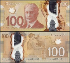 Canada 100 Dollars Banknote, 2011, P-110c, UNC