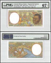 Central African States 1,000 Francs, 2000, P-502Nh, PMG 67