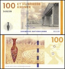 Denmark 100 Kroner Banknote, 2015, P-66d.1, UNC