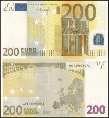European Union - Germany 200 Euro Banknote, 2002, P-19x.2, UNC, Prefix X, Serial #