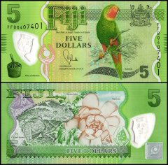 Fiji 5 Dollars Banknote, 2013 (2012 ND), P-115a, UNC, Polymer