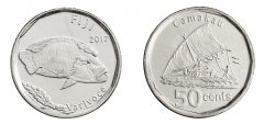 Fiji 50 Cents Coin, 2012-2017, KM #335, Mint, Varivoce, Camakau