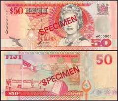 Fiji 50 Dollars Banknote, 1996 ND, P-100s1, UNC, Specimen