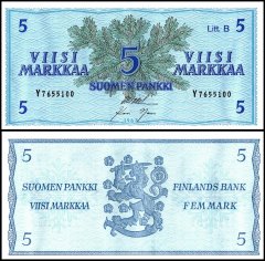Finland 5 Markkaa Banknote, 1963, P-106Aa.60, UNC