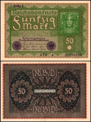 Germany 50 Mark Banknote, 1919, P-66a, UNC