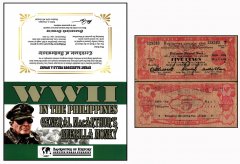 General MacArthur's WWII in the Philippines Banknote Folder / Card