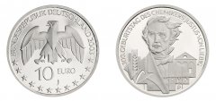 Germany Federal Republic 10 Euro Silver Coin, 2003, KM #222, Mint, Commemorative, Justus von Liebig