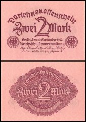 Germany 2 Mark Banknote, 1922, P-62, UNC