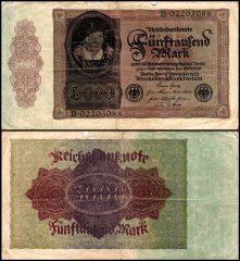 Germany 5,000 Mark Banknote, 1922, P-78, Used