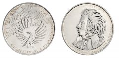 Germany Federal Republic 10 Euro Silver Coin, 2006, KM #248, XF-Extremely Fine, Commemorative, Wolfgang Amadeus Mozart
