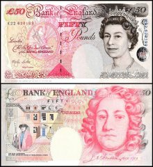 Great Britain 50 Pounds Banknote, 1999, P-388b, UNC