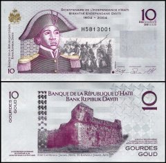 Haiti 10 Gourdes Banknote, 2010, P-272d, UNC, Commemorative