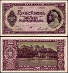 Hungary 100 Pengo Banknote, 1945, P-111, Used