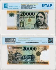 Hungary 20,000 Forint Banknote, 2024, P-207h, UNC, TAP Authenticated