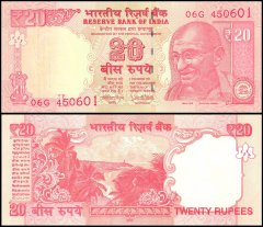 India 20 Rupees Banknote, 2017, P-103z, UNC, Plate Letter L
