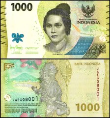 Indonesia 1,000 Rupiah Banknote, 2023, P-162a.2, UNC