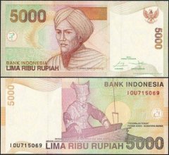 Indonesia 5,000 Rupiah Banknote, 2014, P-142, UNC