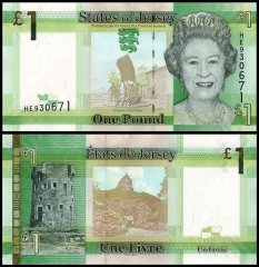 Jersey 1 Pound Banknote, 2018 ND, P-32b, UNC