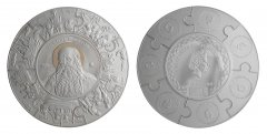 Tokelau 30 Dollars Silver Coin, 2014, Mint, Apostle James, Queen Elizabeth II