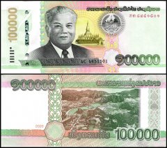 Laos 100,000 Kip Banknote, 2020, P-42A, UNC