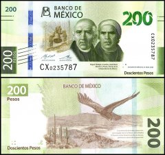 Mexico 200 Pesos Banknote, 2021, P-135d.5, UNC