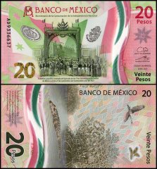 Mexico 20 Pesos Banknote, 2021, P-137a.5, UNC, Commemorative, Polymer