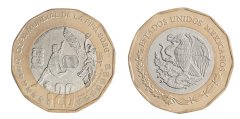 Mexico 20 Pesos Coin, 2026, Mint, Commemorative - 2026 FIFA World Cup (Mexico City), Coat of Arms
