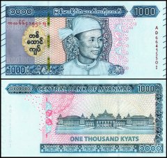 Myanmar 1,000 Kyats Banknote, 2019 ND, P-86, UNC