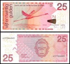 Netherlands Antilles 25 Gulden Banknote, 2014, P-29h, UNC