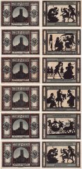 Neustrelitz 50 Pfennig 6 Pieces Notgeld Set, 1921, Mehl #969.3, UNC
