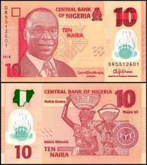 Nigeria 10 Naira Banknote, 2018, P-39i.1, UNC, Polymer