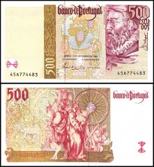 Portugal 500 Escudos Banknote, 1997, P-187b.5, UNC